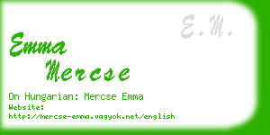 emma mercse business card